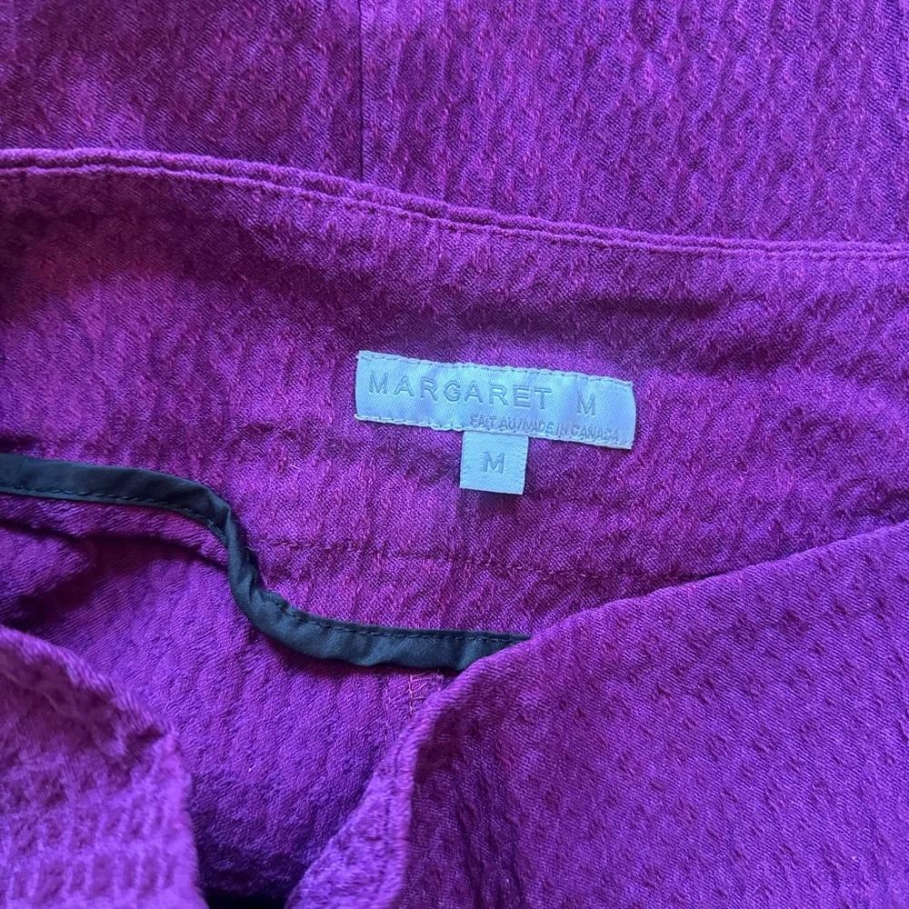 Margaret M Purple Ribbed Pencil Skirt for Work - Picture 4 of 5